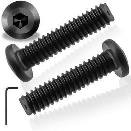 Pack of 25 M5 x 25 mm Flat Head Screws Hexagon Socket Stainless Steel A2 V2A Black M5 Screws Flat Head Full Thread Stainless Steel Screws with Allen Key for Household Appliances Industrial Machines