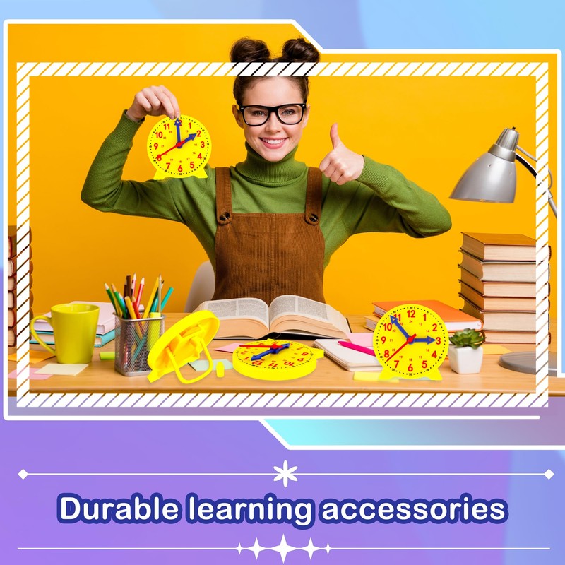 Octaday 28 Pcs Teaching Clock Kit 4 inch to Tell