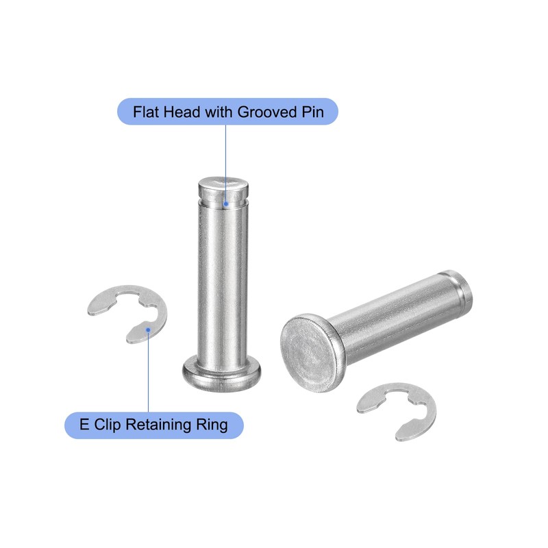 sourcing map 5Set M8x30mm 304 Stainless Steel Cylindrical Shaft Snap