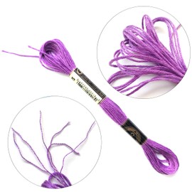 Embroidery Thread Set, Embroidery Thread, Misanga Beginner, Cross Stitch for Crafts, Colorful Sewing Thread, 30 Colors (Purple)