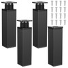 4 Pcs Aluminum Alloy Adjustable Cabinet Legs, Height 0-20mm, Black