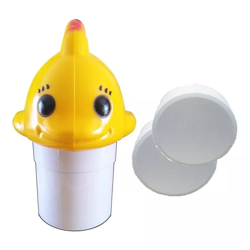 SUR Flotador Alberca Dispensador Pastilla Cloro +2 Pastillas