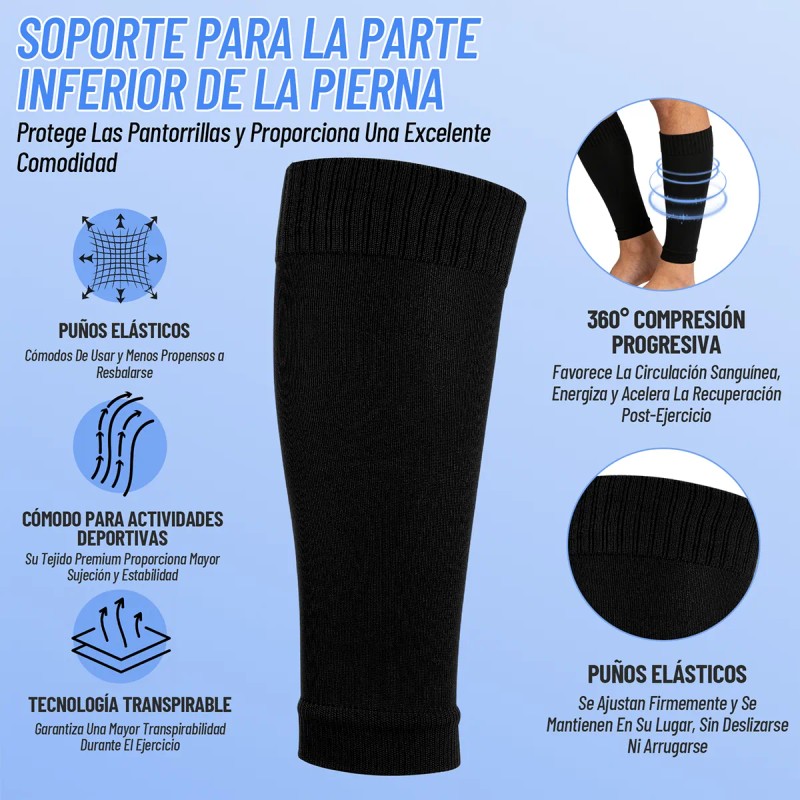 7 Calceta Antideslizantes Fútbol Y Manga Media Y Espinillera