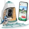 Smart Bird Feeder with Camera, Dual Seed Chambers & Squirrel-Proof,
