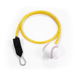 mocrel Bat Handle Resistance Trainer，Baseball Softball Training Aid，Baseball Trainer, Baseball Connector, Fitness Elastic Rope, Latex Tension, Baseball Tension Rope (Yellow, 5 Pounds)