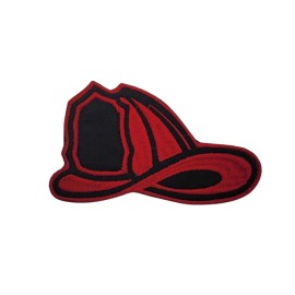 EmbroideryByZevotek Fireman Hat Iron on Sew on Patch Jacket Tag Firefighter Hat