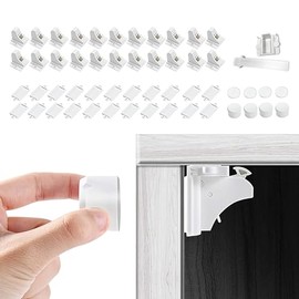 Vmaisi Magnet Cabinet Locks for Babies (22 Locks and 4 Keys)