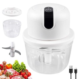 Electric Kitchen Chopper, 300 ml Onion Chopper, USB Onion Cutter, Electric Multi Chopper with Glass Container, Multi Chopper for Onions, Meat, Garlic
