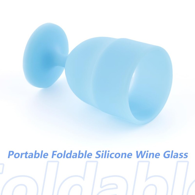 TWZKXC Portable Collapsible Silicone Wine Glasses Travel Camp Wine Glasses