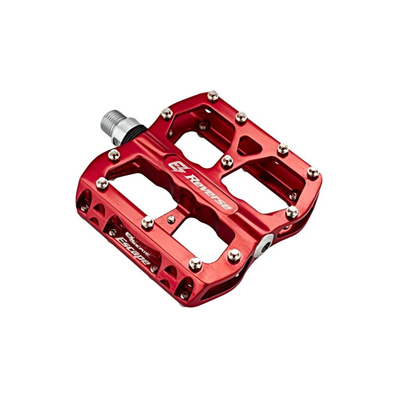 Reverse E-Escape Flat Bicycle Pedal Light Red
