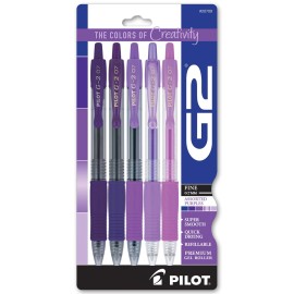 Pilot G2 Boost 20709 Purples Assortment, 0.7mm Fine, The Colors of Creativity