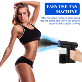 Spray Tan Machine – Melanin-Boost Technology, Rechargeable & Portable Airbrush Spray tan gun,Suit for Self tanner, Beach, Travel,Salon Tanning