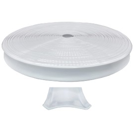 White Vinyl 1" Insert Molding Trim Screw Cover RV Camper Travel Trailer (White, 50 ft)