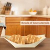 Caoruiy 50Pcs Wooden Boat Set: Biodegradable Disposable Bowls with Natural