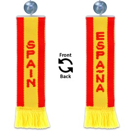 TRUCK DUCK® LKW Auto Minischal Spain Spanien Mini Schal Wimpel Flagge Saugnapf Spiegel Deko