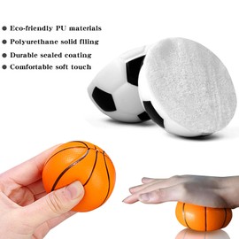 Mini Sports Balls, Pack of 12 Mini Football, Foam Balls, Foam Tennis Balls for Children and Adults for Football Party, Gift for Children's Birthday Parties