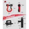 AMBULL Rotatable D Ring Separate Shackle Trailer Hitch Receiver &
