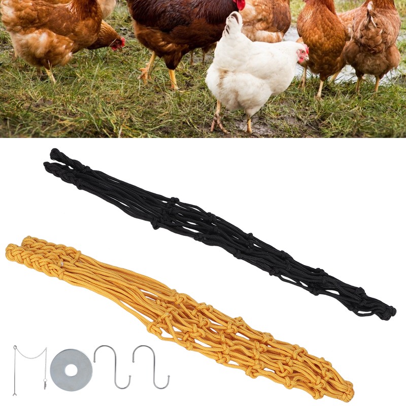 Hanging Feeding Net Bag Poultry Fruit Holder Chicken Cabbage Feeder