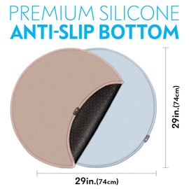 Paw Inspired Round Washable Pee Pads for Dogs | Reusable Puppy Pads | Waterproof Whelping Pads | Washable Training Pet Pads, Washable Potty Pads Extra Large Sizes (29" (2 Pack))