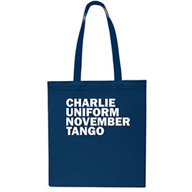 Charlie Uniform November Tango Tote Shopping Gym Beach Bag 42cm x38cm, 10 litrest-Small-Navy