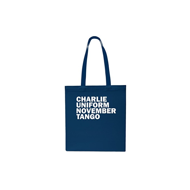 Charlie Uniform November Tango Tote Shopping Gym Beach Bag 42cm