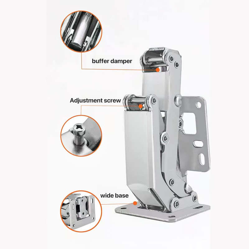 Ulsam 2pcs Soft Close Cabinet Hinges, 170 Degree Concealed Cupboard
