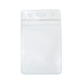 CKB Ltd 10x Show Clear Vertical ID Badge Card Plastic Pocket Holder Pouchs 109 x 69mm