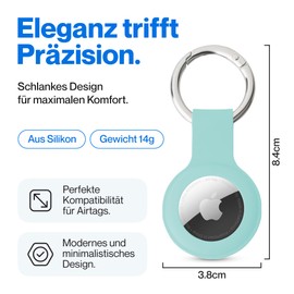 Cloudclip AirTag Pendant, Protective Case, Easy Installation, Various Set Sizes, Scratch-Resistant, for Keychain, Bag, Dog Collar