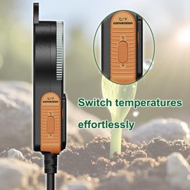 Temperature Controller for aquaculture, Aquariums, Pets, Temperature Controller with Load line overheating Protection, Sensor Dual chip Automatic Calibration, 1200W (MS-60A)
