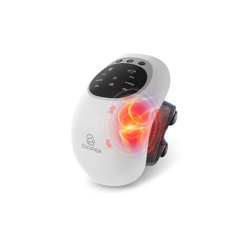 COMFIER Knee Massager, Wireless Knee Massager with 3 Adjustable Temperatures,
