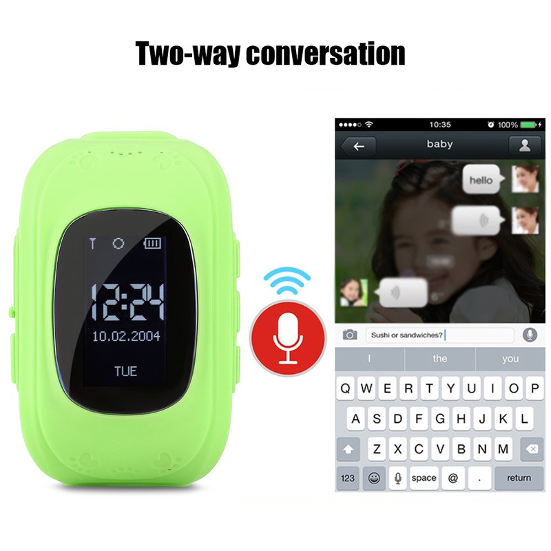 Q50 1.44in Kids Waterproof Smart Touch Screen Watch Positioning Watch
