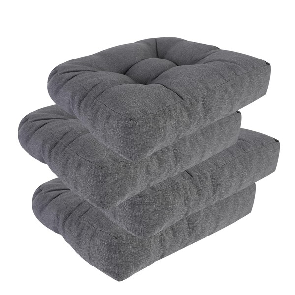 RACE LEAF 4 Pack Patio Chair Cushions 19x19 Inch, Waterproof