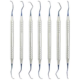 MASTERYD Gracey Curettes Set (7 Pcs) – Most Common Sizes, Blue Plasma Coated, Precision Dental Instrument for Scaling, Root Planing, and Periodontal Treatment