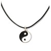 Leather Necklace with Yin Yang Pendant