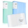 60 Pocket Portfolio Binder with Clear Sleeves 2 Pcs Binder