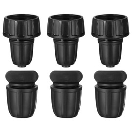 Happyyami 6 Pack 1.7" Drip Irrigation Hose Connectors 1/2 Inch Barbed Tubing End Plugs Garden Hose Adapter Faucet Connector for Garden Irrigation Misting System