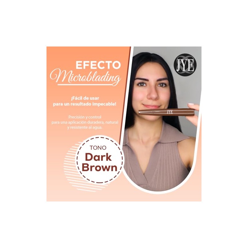 Plumón para Cejas Efecto Microblading, Dibujo pelo a pelo, Impermeable,