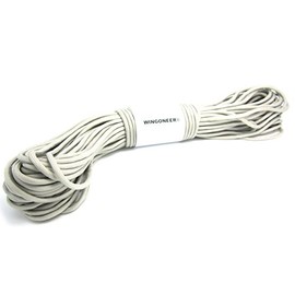 WINGONEER Parachute Cord Paracord with 7 Strands, 550 lbs / 250 kg, 100 ft / 30.5 m - Light Grey