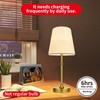BLUEYE Cordless Table Lamps,Remote Control,5200mAh,No Flicker,2700K-6000K,Rechargeable Bulb,50W Equivalent,Retro Style,Fabric Shade,Battery