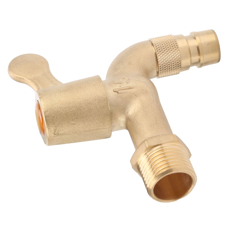 Brass WaterTap G1/2in Thread Spiral Opening Switch for Household Washing