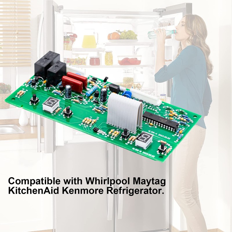 W10503278 Refrigerator Electronic Control JAZZ Board M+ for Whirlpool, Kenmore