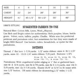 Buckaroo Bobbins Victorian Girl Chelsea's Dress & Pantaloons Sewing Pattern 4-12