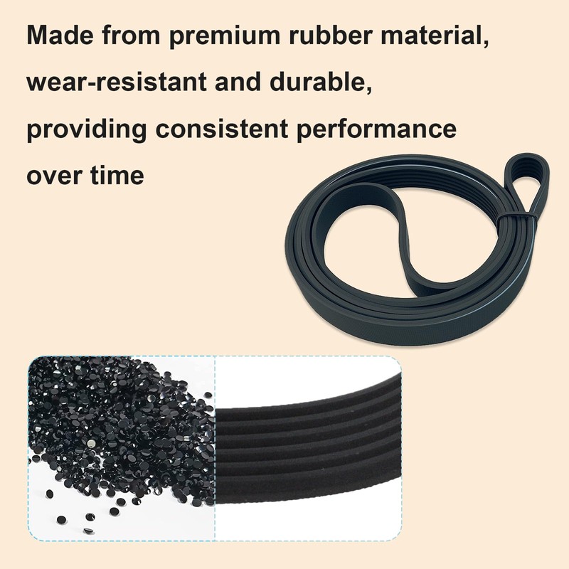 BT-48 Air Compressor Belt Poly-V Belt Compatible With Campbell Hausfeld