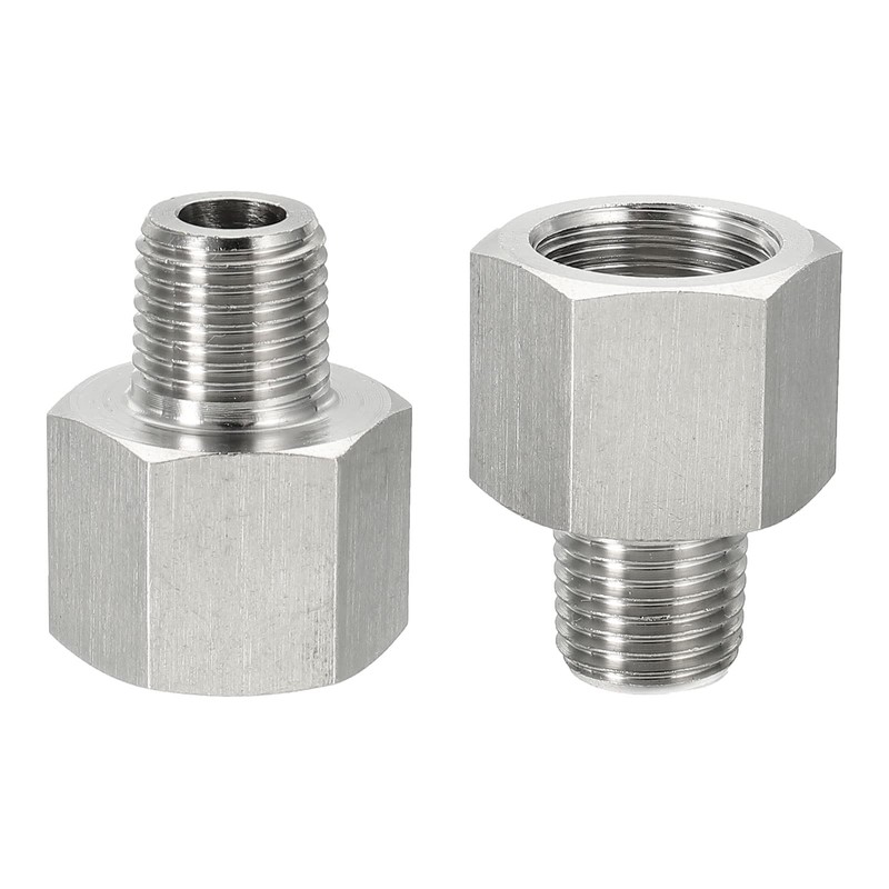 sourcing map Pipe Fitting Reducer Adapter, 1/4 PT Male to