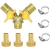 Hardwareeeer 3/4" Hose Barb Brass 3 Way Shut Off Valve