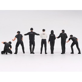 Technician Team 7 Piece Figure Set for 1/64 Scale Models by Mini GT MGTAC35