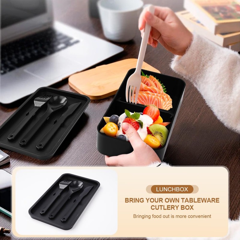 Hominas Bento Lunch Box 1200ml Leakproof Lunch Boxes with Compartments