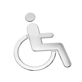 Mobestech Disabled Sign Toilet Restroom Door Sign Wheelchair Symbol Sign Disabled Washroom Signage Accessible Sign Sticker Wheelchair Accessible Symbol Abs Set Simple Men and Women