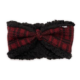 MUK LUKS Women's Standard Butterfly Patterned Headband, Red Mar