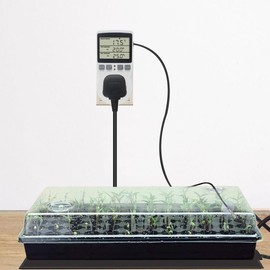 KETOTEK Digital Temperature Controller Thermostat Outlet Plug 240V with Sensor Probe, LCD Temperature Control Switch Timer for Greenhouse Fermentation